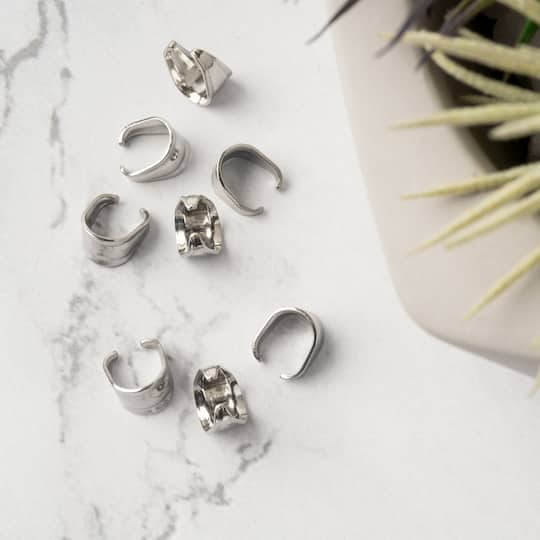 10mm Stainless Steel Pinch Bails by Bead Landing™